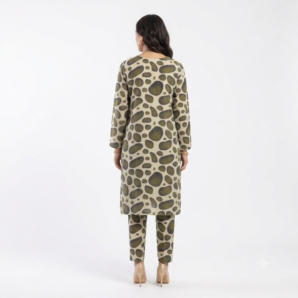 Luxury Unstitched Printed 2-pc