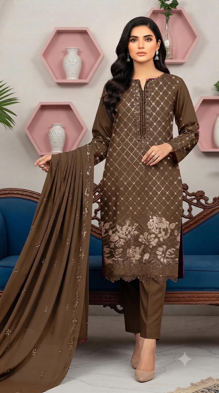 Embroidered & handmade luxury Lawn 3pc
