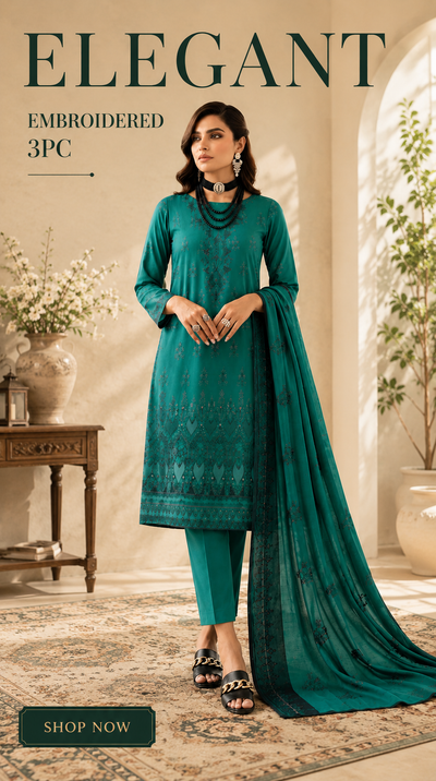 Elegant Embroidered 3pc