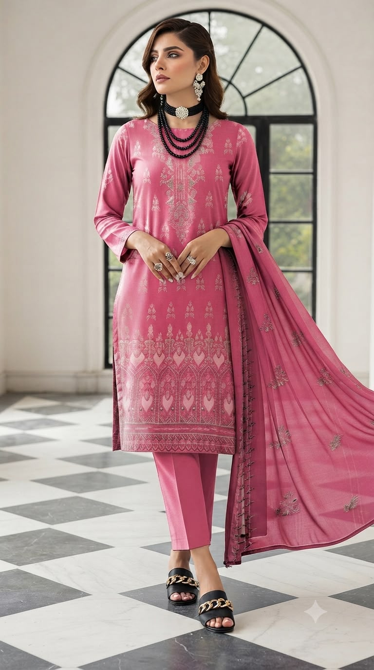 Embroidered & handmade luxury lawn 3pc