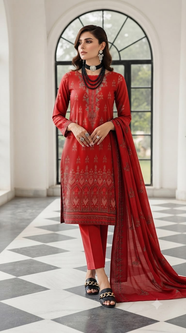 Embroidered & handmade luxury lawn 3pc