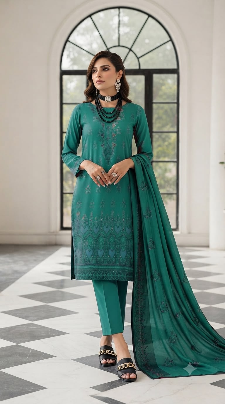 Embroidered & handmade luxury lawn 3pc