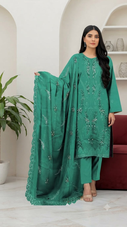 Embroidered & handmade luxury lawn 3pc