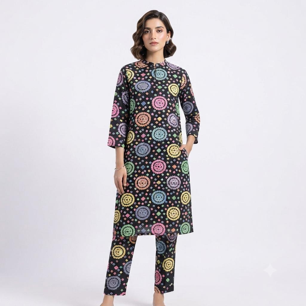Luxury Unstitched Printed 2-pc