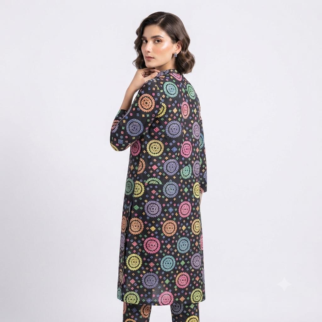 Luxury Unstitched Printed 2-pc