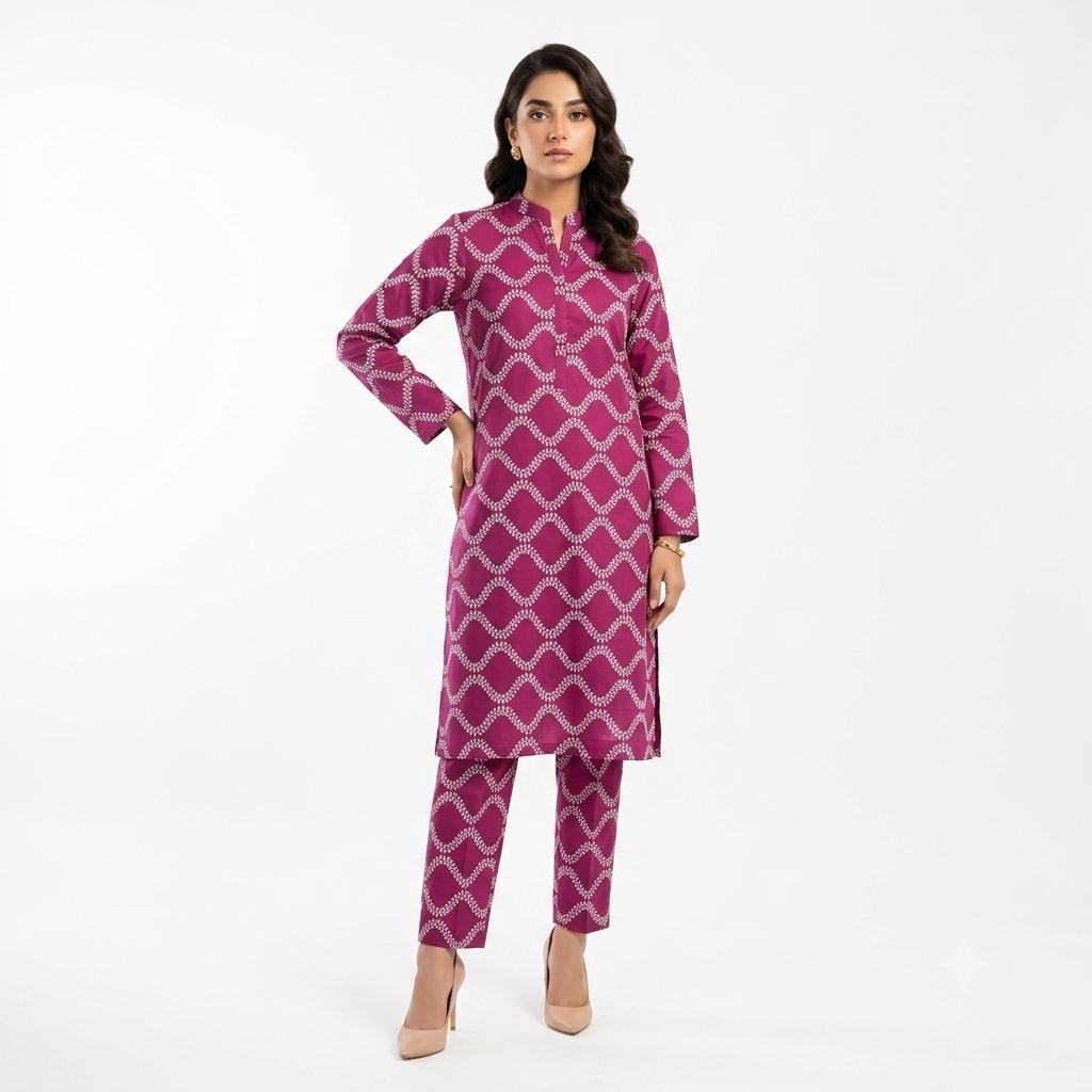 Luxury Unstitched Printed 2-pc