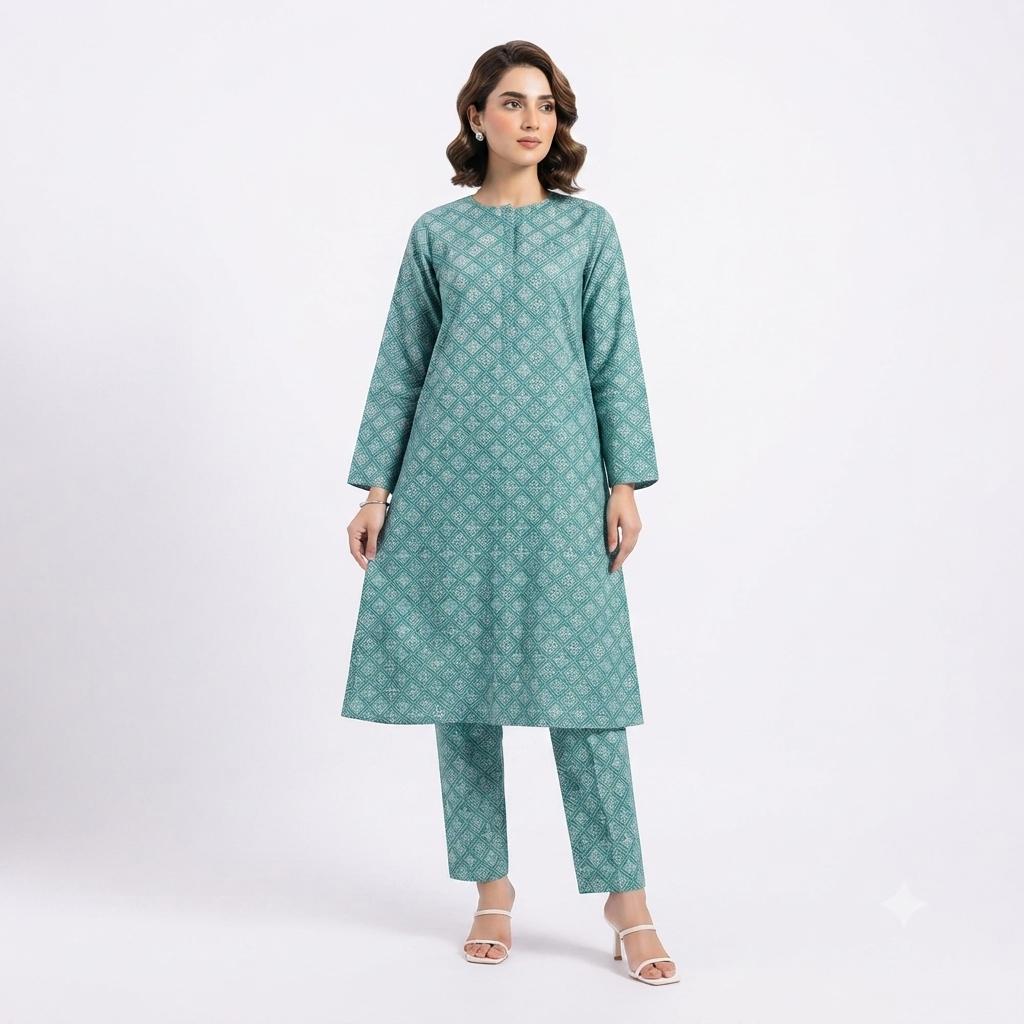 Luxury Unstitched Printed 2-pc