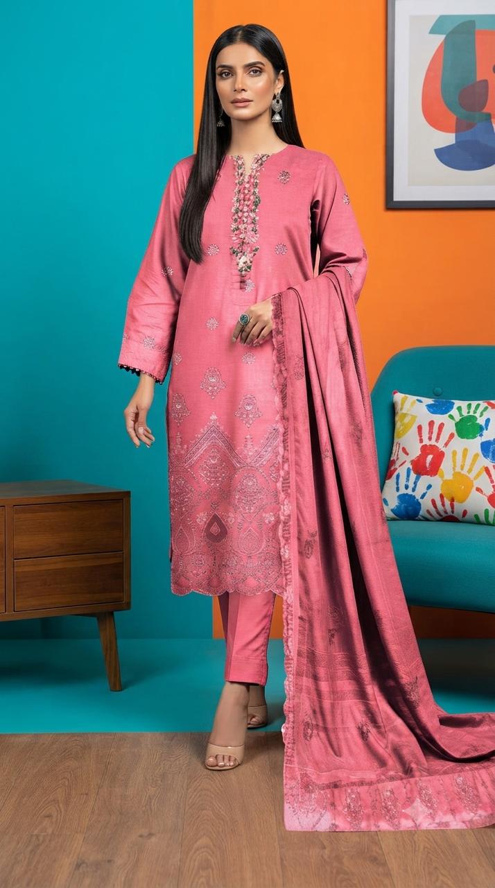 Embroidered & handmade luxury Lawn 3pc