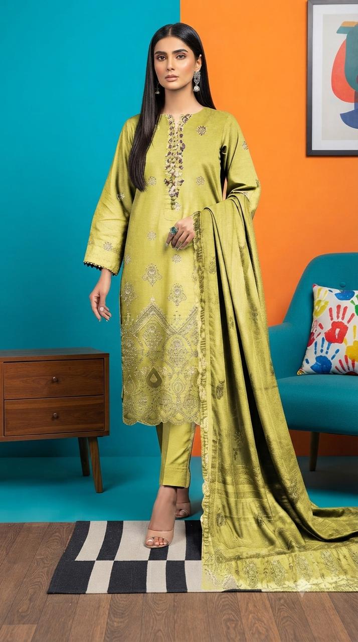 Embroidered & handmade luxury Lawn 3pc